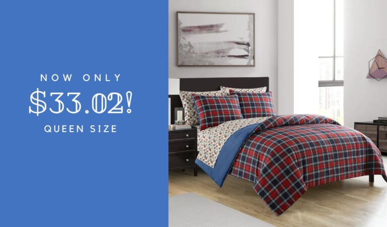 Walmart | $33 Dearfoams 7-Piece Bed in a Bag, Queen