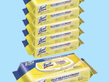 Lysol Disinfectant Handi-Pack Wipes, Lemon and Lime Blossom, 480-Count $16.99 (Reg. $23) – $2.83/80-Count Pack or $0.04/Wipe