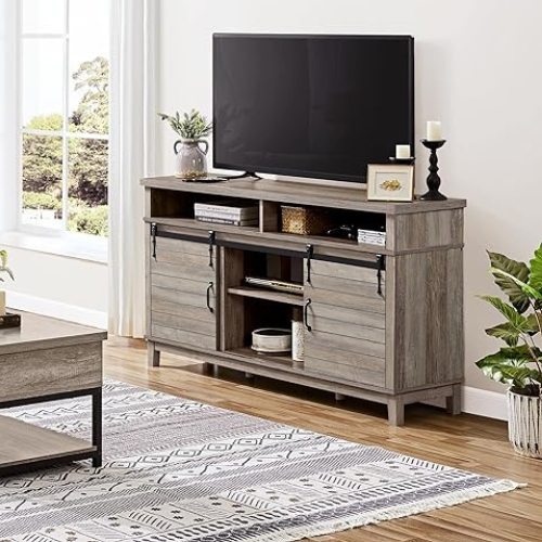 Upgrade your entertainment space with Yaheetech TV Stand with Sliding Barn Doors for TVs up to 65 Inch for just $135.98 After Coupon (Reg. $208.99) + Free Shipping