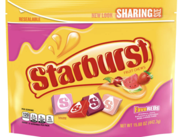 Starburst FaveReds Fruit Chews Candy, 15.6 oz resealable bag for just $3.32 shipped!