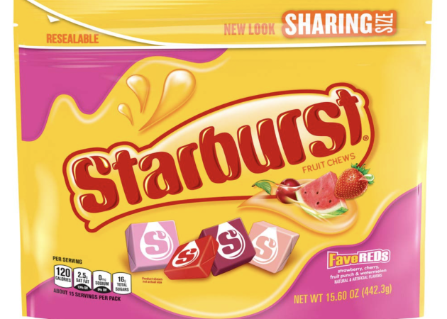 Starburst FaveReds Fruit Chews Candy, 15.6 oz resealable bag for just $3.32 shipped!