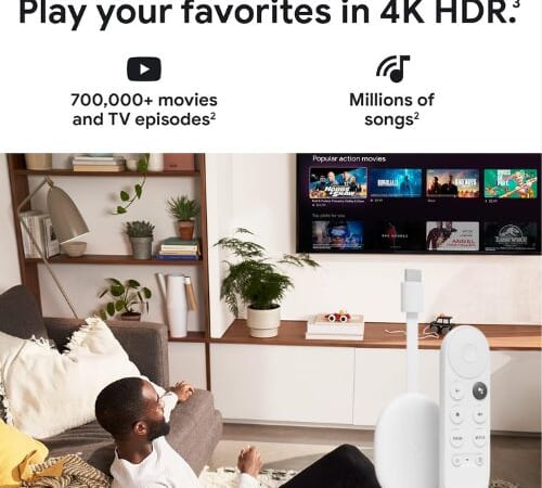 Google Chromecast with Google TV 4K Streaming Media Player $38 Shipped Free (Reg. $50)