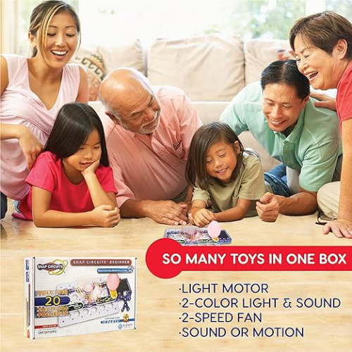 Snap Circuits Beginner, Electronics Exploration Kit $19.99 (Reg. $33) – 3K+ FAB Ratings! – Build Over 20 Unique Projects