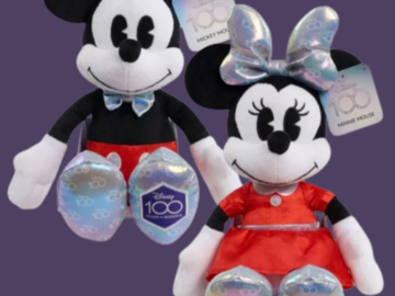 Disney 100 Years Mickey OR Minnie Mouse Plush $7.99 (Reg. $30)