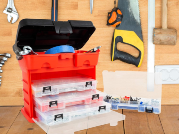 Portable Tool Storage Box with 4 Multi-Compartment Trays $16.33 (Reg. $25.67) – LOWEST PRICE