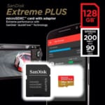 Today Only! SanDisk Extreme PLUS 128GB MicroSDXC U3 V30 Memory Card $13 (Reg. $25)