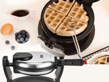 Today Only! Bella Non-Stick Rotating Belgian Waffle Maker, Stainless Steel $15 (Reg. $30)