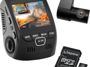 Rexing V1P Plus 4K UHD Front and Rear Dash Cam for $120 + free shipping