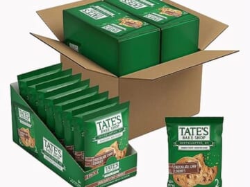 Tate’s Bake Shop Chocolate Chip Cookies, 16 – 2 Cookie Snack Packs (2 Boxes)