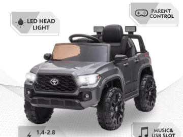 Fuel their playtime with the joy of driving their very own Toyota Tacoma Ride on Car for Boys for just $169.99 Shipped Free (Reg. $399.99)