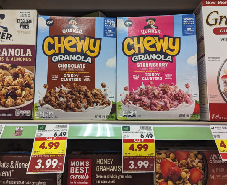 Quaker Chewy Granola As Low As $2.49 At Kroger