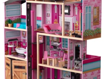 KidKraft Shimmer Mansion Wooden Dollhouse w/ 30 Accessories for $85 + free shipping