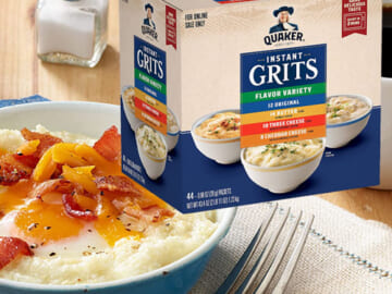 Quaker Instant Grits 44-Count Variety Pack as low as $8.42 Shipped Free (Reg. $18.17) + Free Shipping – 19¢/0.98 Oz Packet