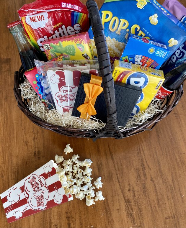 DIY Family Movie Night Gift Basket