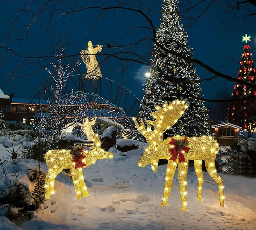 Bring the magic of the season to your home with Yaheetech 2-Piece Christmas Moose Family $59.49 After Code + Coupon (Reg. $76.99) + Free Shipping