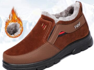 Men's Fleece Lined Snow Boots for $15 + $10 s&h