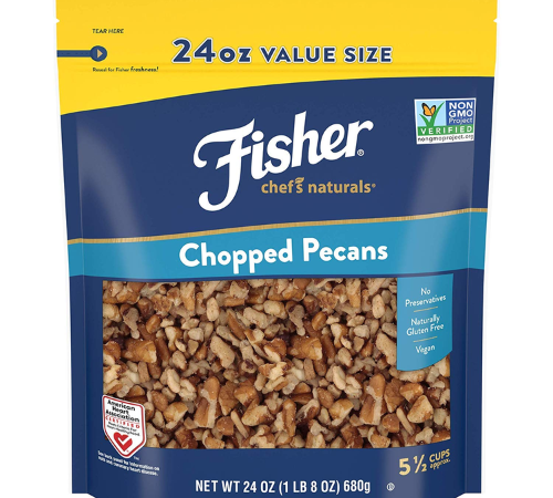 Fisher Chef’s Naturals Unsalted Chopped Pecans, 24 Oz as low as $9.50 Shipped Free (Reg. $13.47)