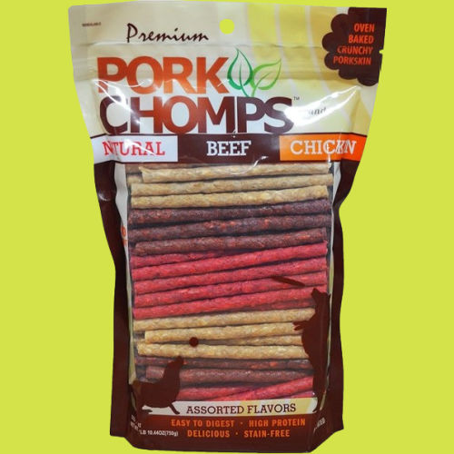 Pork Chomps Dog Chews, 5-inch Munchy Sticks, Assorted Flavors, 100 Count as low as $6.23 when you buy 4 (Reg. $22.41) + Free Shipping – $0.06/Stick