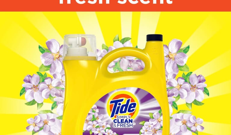 Tide Simply Liquid Laundry Detergent, Berry Blossom, 89 Loads as low as $7.62 when you buy 4 (Reg. $10.44) + Free Shipping – $0.09/Load