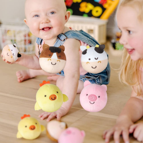 Melissa & Doug Rollables Infant and Toddler Toy, 4-Pack $5 (Reg. 11) – $1.25 Each,  Farm Friends, Safari Friends