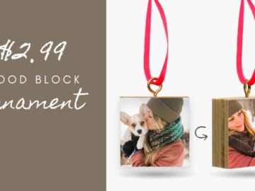 Double-Sided Wood Photo Ornament Only $2.99 With Code!