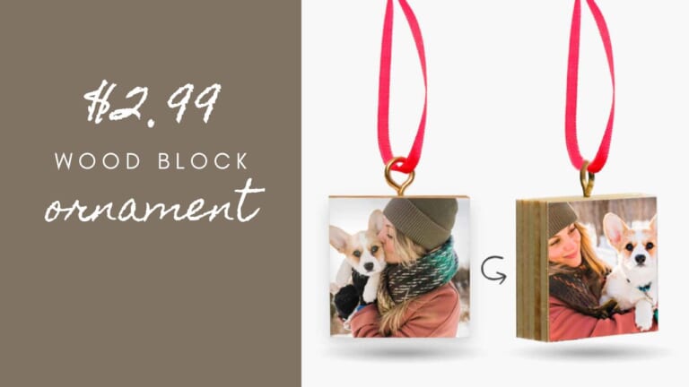 Double-Sided Wood Photo Ornament Only $2.99 With Code!