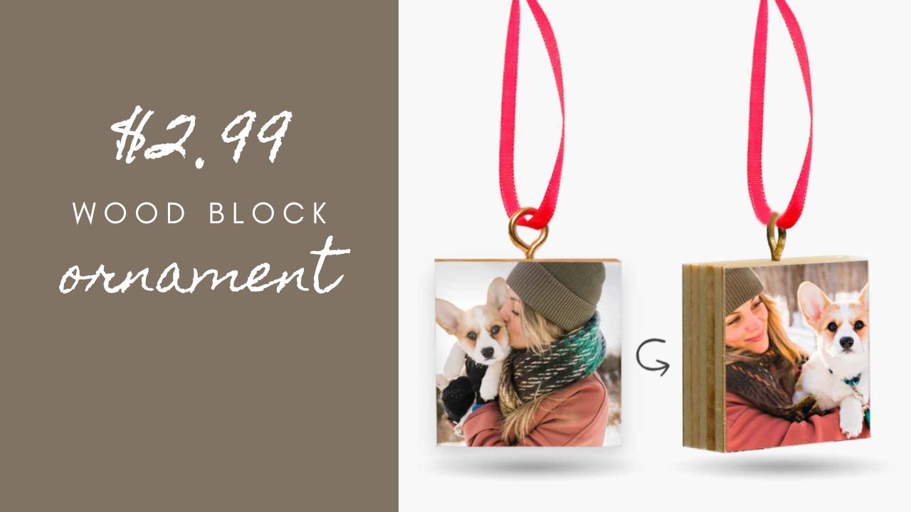 Double-Sided Wood Photo Ornament Only $2.99 With Code!