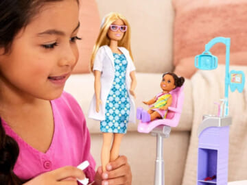 Barbie Careers Dentist Doll Playset $12.47 (Reg. $23) – Includes 2 Dolls, Dental Station & Tools + $12.79 Teacher Playset