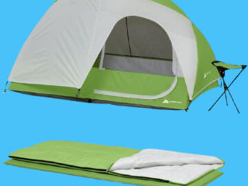 Ozark Trail 4-Piece Camping Combo $49 Shipped Free (Reg. $99) – Tent, Sleeping bag, Camp Pad, & Stool
