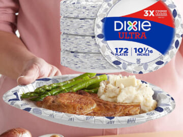 Dixie Ultra Heavy Duty 10-inch Paper Plate as low as $15.88/172-Count when you buy 2 (Reg. $27.50) – 9¢/Plate + Free Shipping