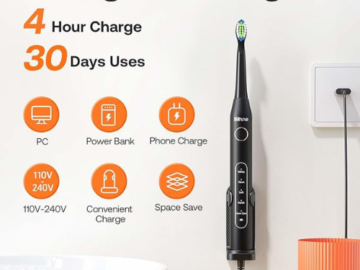 Bitvae Ultrasonic Electric Toothbrush w/ 8x Brush Heads $13.47 After Coupon (Reg. $24)