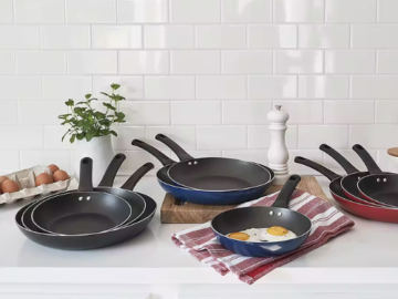 Aluminum Non-Stick Frying Pan, 3-Piece $17.99 After Code (Reg. $50) 3 Colors Available – thru 12/14!