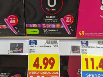 Grab U By Kotex Pads And Tampons For As Low As $2.99 At Kroger