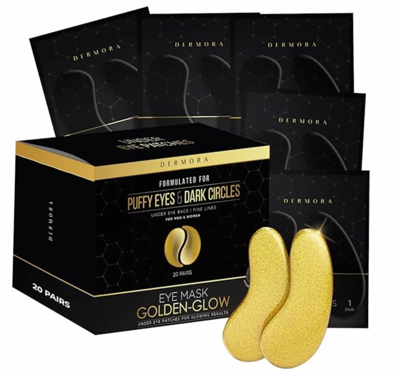 Golden Glow Under Eye Patches (20 Pairs Eye Gels)