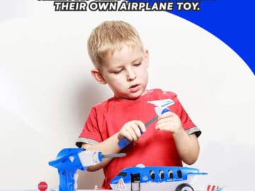 Electric Drill Airplane Take Apart Toy $9.50 After Coupon (Reg. $19)