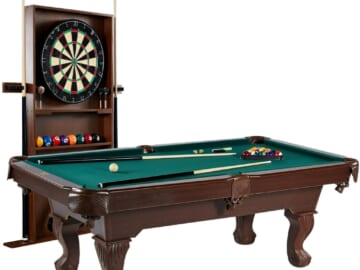 Barrington 90" Pool Table w/ Cue Rack & Dartboard for $399 + free shipping