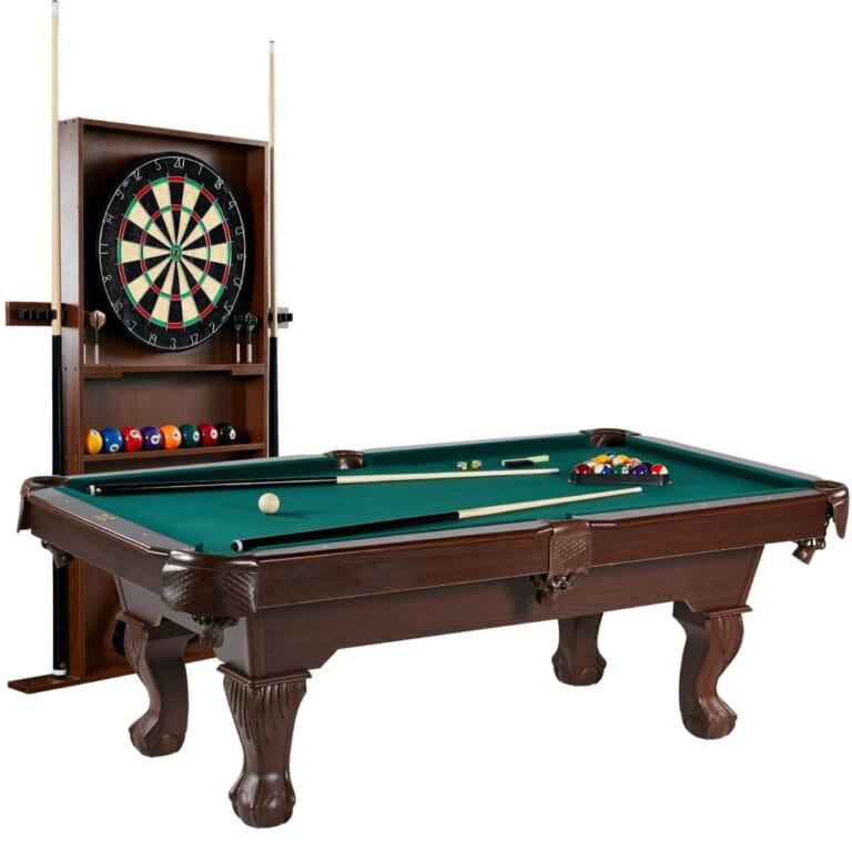 Barrington 90" Pool Table w/ Cue Rack & Dartboard for $399 + free shipping