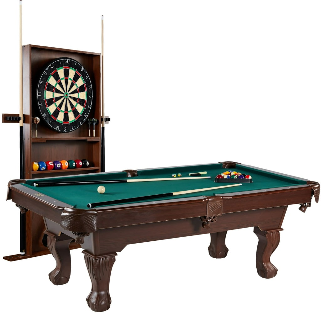 Barrington 90" Pool Table w/ Cue Rack & Dartboard for $399 + free shipping