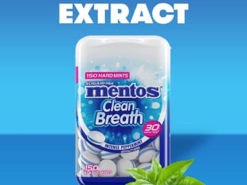 Mentos Sugarfree Hard Mints, Intense Peppermint, 600-Count as low as $7.29 when you get 2 (Reg. $17.16) + Free Shipping – $1.82/ Bottle or 1¢/Mint