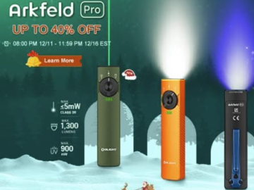 Olight Christmas Sale: Up to 45% off + free Snowflake Red Gift + free shipping w/ $49