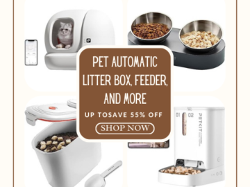 Today Only! Pet Automatic Litter Box, Feeder, and more from $19.19 (Reg. $25.99+)