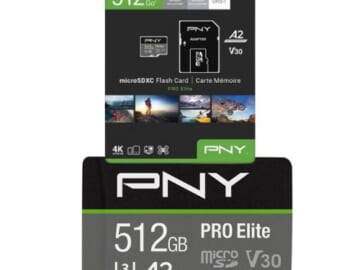 PNY Pro Elite 512GB microSDXC Memory Card with Adapter $26.99 (Reg. $74.99)