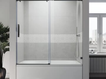 Sunny Shower 60" x 62" Frameless Bathtub Sliding Doors for $326 + free shipping