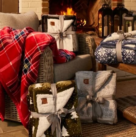 Better Homes & Gardens Reverse Faux Shearling Throws only $9.98!