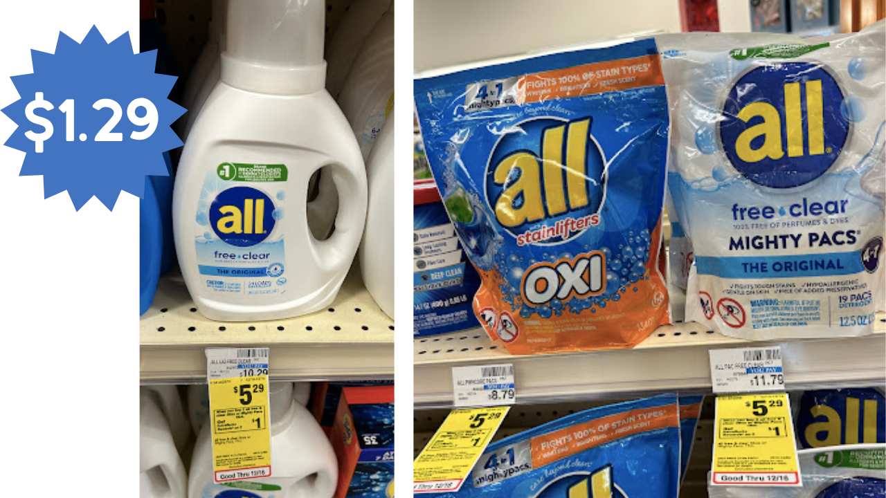 $1.29 all Detergent at CVS