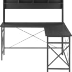 Insignia L-Shaped Computer Desk with Hutch for $150 + free shipping