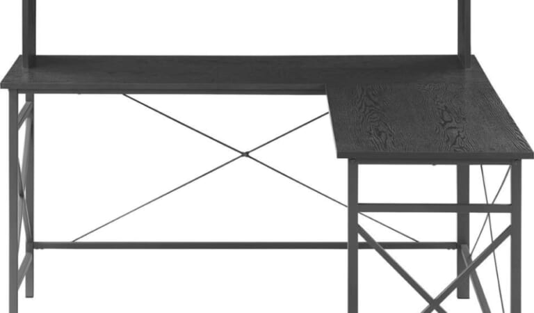 Insignia L-Shaped Computer Desk with Hutch for $150 + free shipping