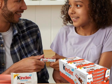 Kinder Milk Chocolate 18-Pack Candy Bars w/ Creamy Milky Filling $16.48 (Reg. $25.37) – 92¢/Pack or 23¢/Bar