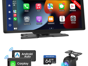 10" Wireless Car Display w/ Apple Carplay & Android Auto for $100 + $9.99 s&h