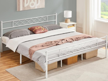 Upgrade your sleep sanctuary with Yaheetech Metal Platform King Bed Frame for just $71.99 After Coupon (Reg. $109.99) + Free Shipping